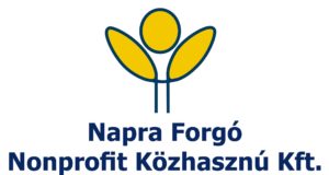 A képen a Napra Forgó Nonprofit Közhasznú kft. logója látható, egy sárga virág.