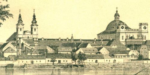 Rohn Alajos: Vác - Piarista templom, 1853 (Varsányi photographiai rajza után)