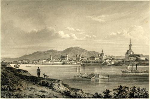 Rohbock Lajos: Vác - Piarista templom, 1856